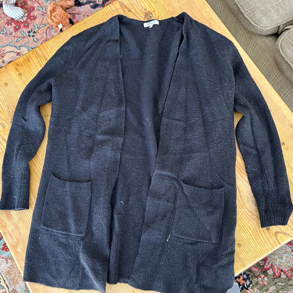 Madewell Long Cardigan Sweater Wool Cozy Soft M MADEWELL Large Coziest Yarn Wool